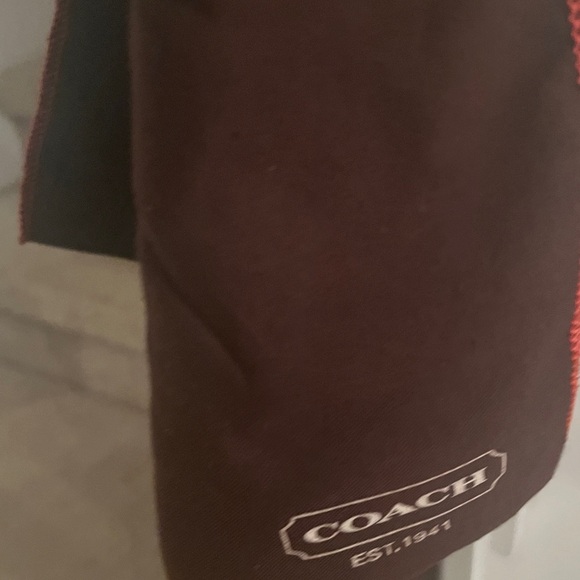 Coach Dark Brown Bag with Red Accents - Picture 4 of 15
